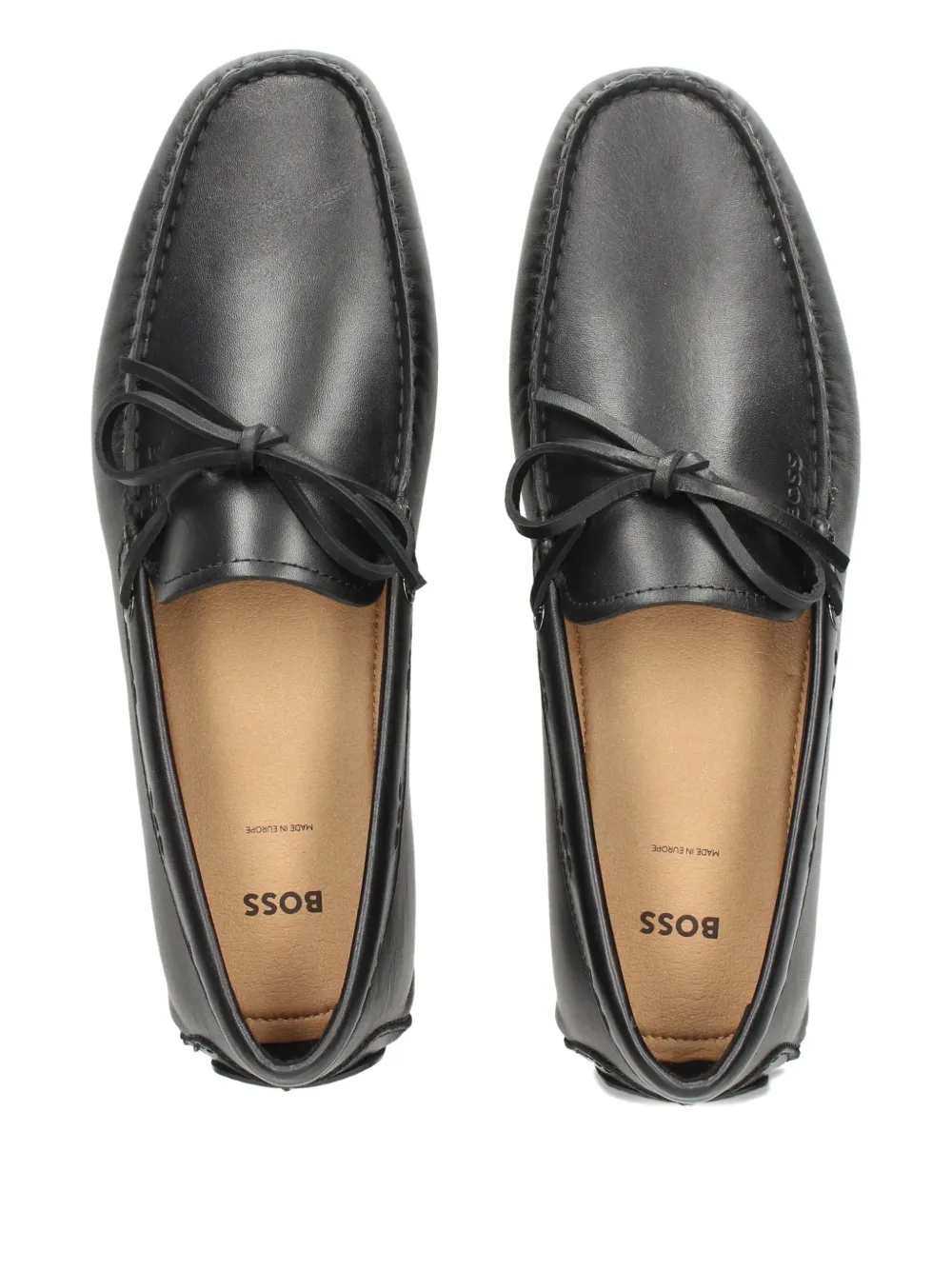 BOSS bow-detail loafers Black