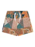 ETRO KIDS patchwork cotton shorts - Orange