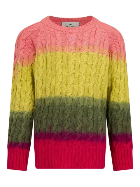 ETRO KIDS cotton cable-knit jumper