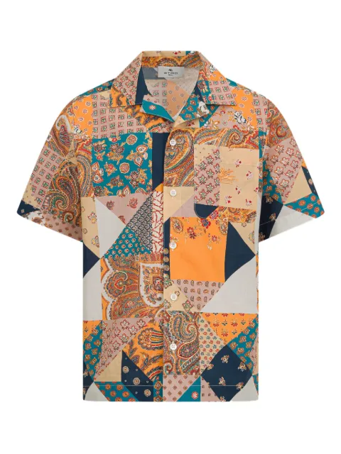 ETRO KIDS patchwork cotton shirt