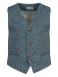 ETRO KIDS linen-cotton waistcoat - Blue