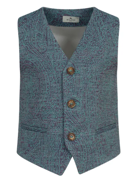 ETRO KIDS linen-cotton waistcoat