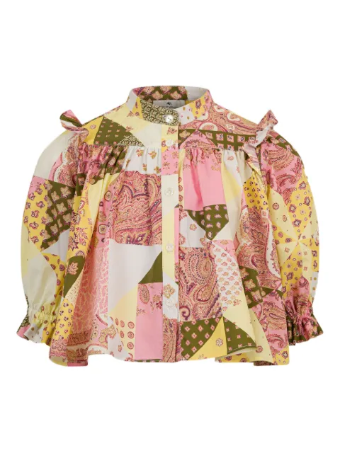 ETRO KIDS patchwork cotton shirt