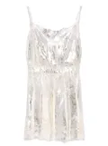Rabanne metallic-finish top - Neutrals