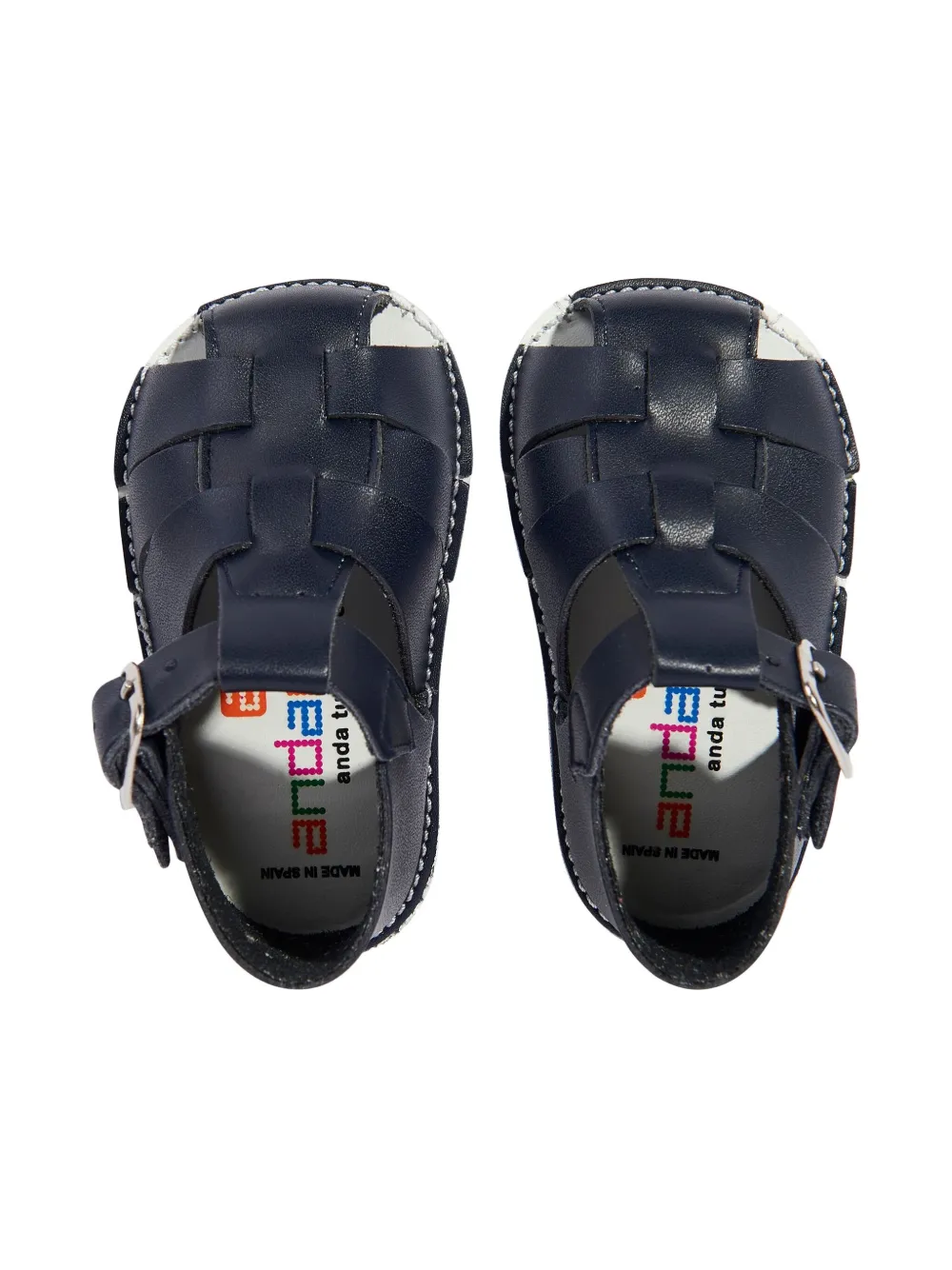 ANDANINES woven-strap sandals Blue