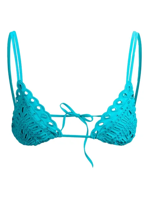 Ermanno Scervino eyelet-lace triangle bikini top