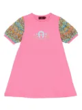 Aigner Kids patterned-sleeves T-shirt dress - Pink