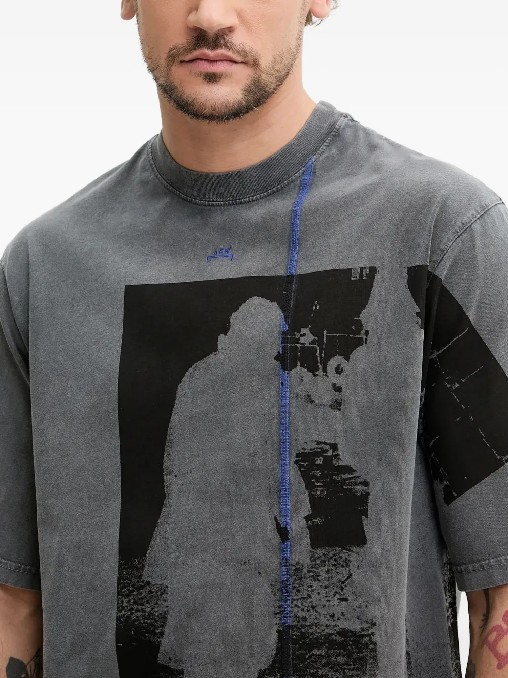 A-COLD-WALL* Decibel T-shirt met grafische print en korte mouwen Grijs
