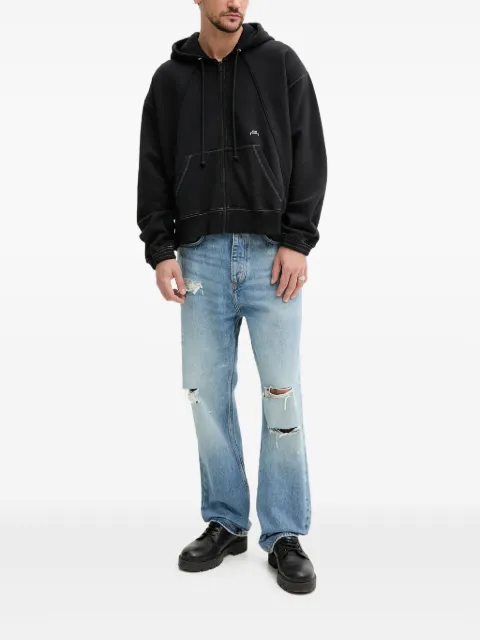 A-COLD-WALL* Millbank contrast-stitch zip-up hoodie