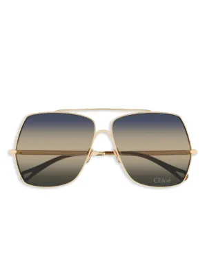 Gucci Eyewear リムレス スクエアサングラス | ブラウン | FARFETCH JP