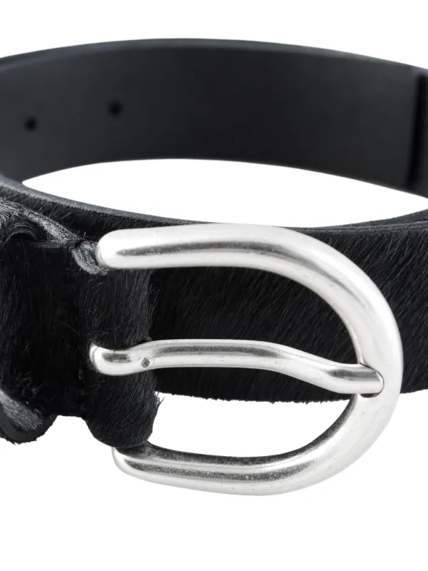 Molebo Pony Hair Belt | Black | FARFETCH display picture 2