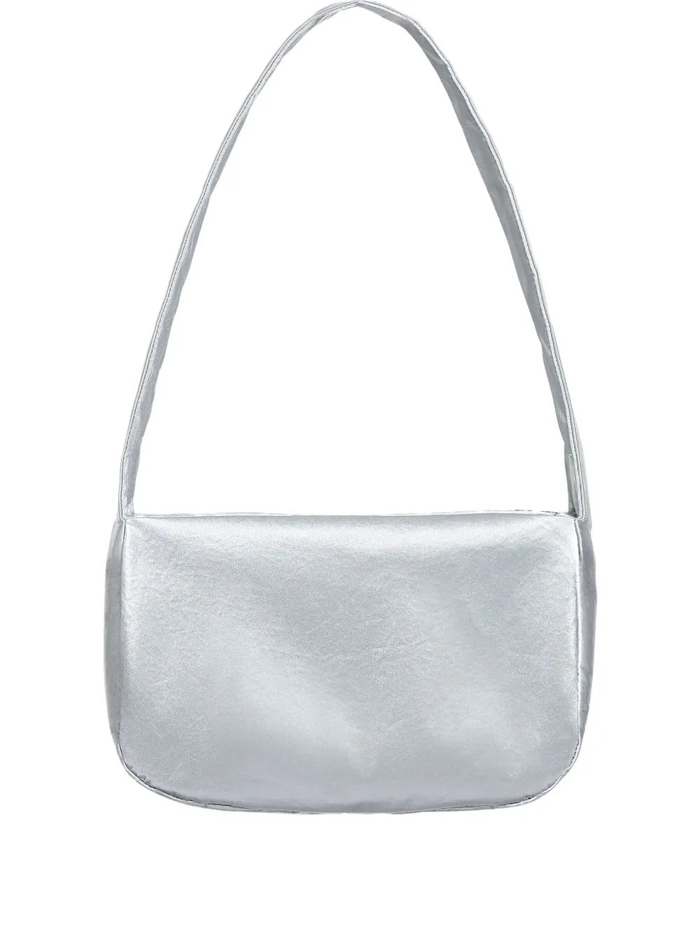 COA NYC METALLIC LEATHER SHOULDER BAG 