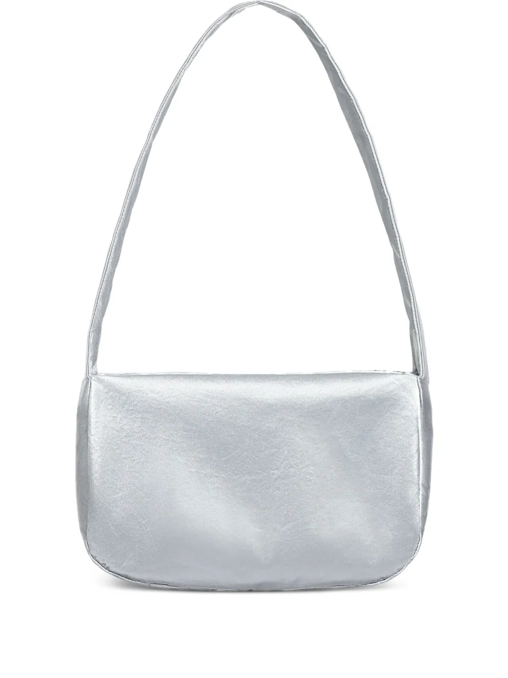 metallic leather shoulder bag