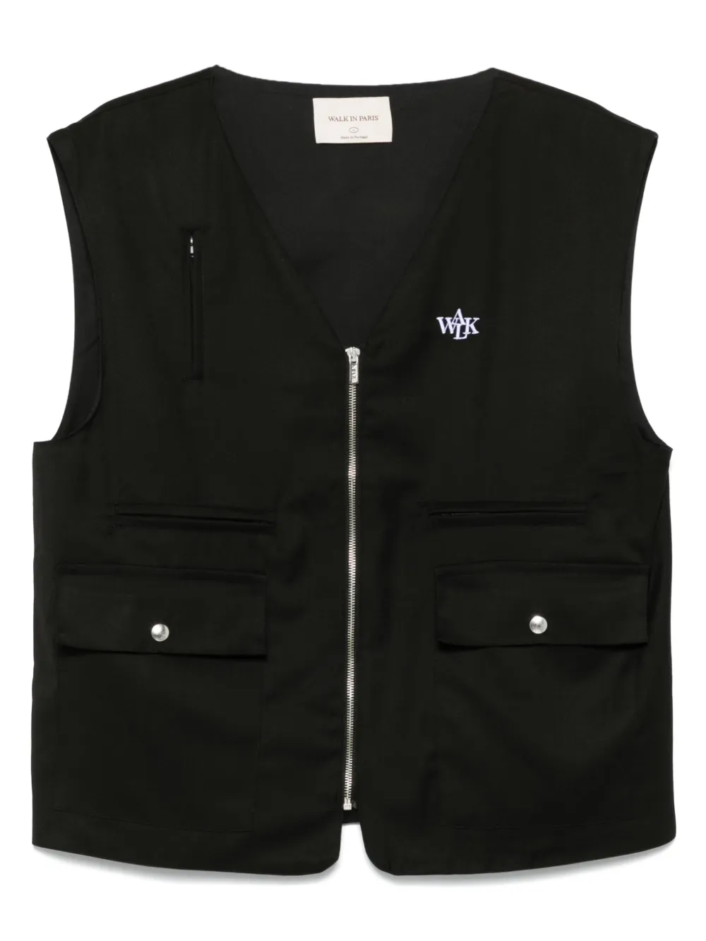 WALK IN PARIS flap-pockets gilet | Black | Image 1