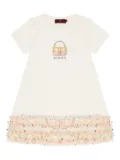 Aigner Kids sequin-detailing dress - White