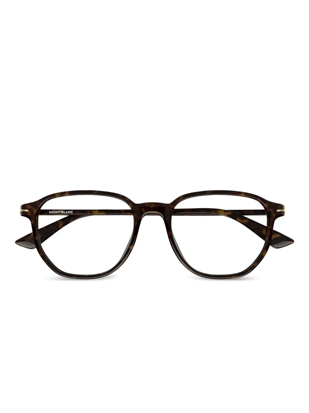 MONT BLANC EYEWEAR Occhiali squadrati con effetto tartarugato - Marrone