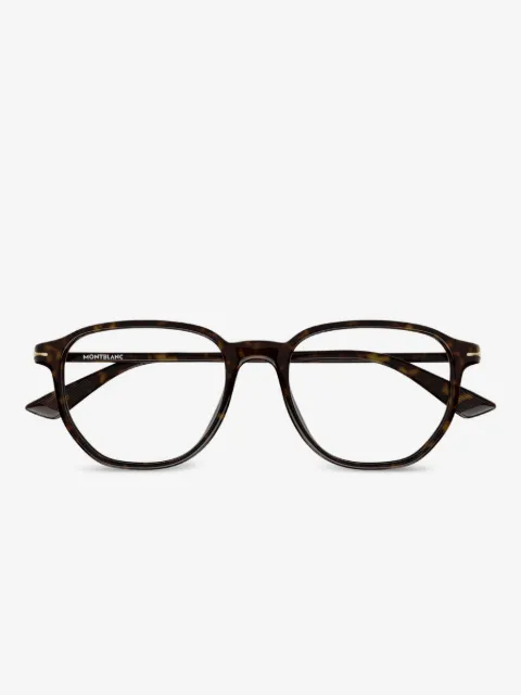 MONT BLANC EYEWEAR tortoiseshell rectangle glasses