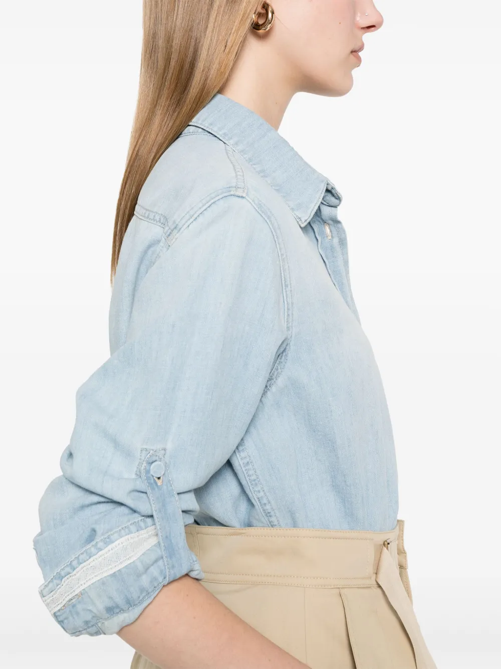 Lorena Antoniazzi Denim blouse Blauw