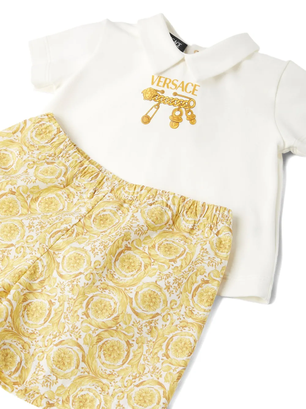 Versace Kids Shorts set met logoprint Wit