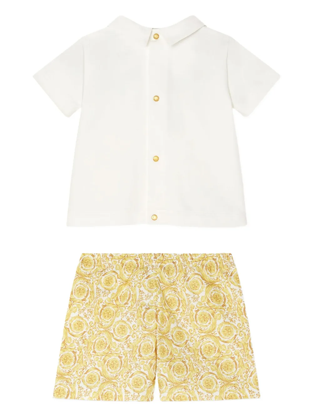 Versace Kids Shorts set met logoprint Wit
