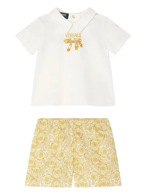 Versace Kids set de shorts con logo estampado