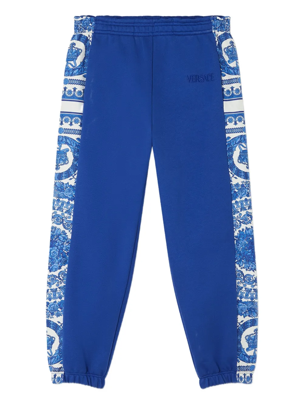 Versace Kids Barocco-panelled track pants | Blue | Image 1