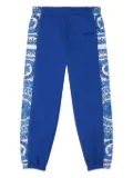 Versace Kids Barocco-panelled track pants - Blue