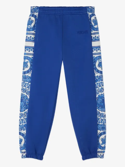 Versace Kids Barocco-panelled track pants