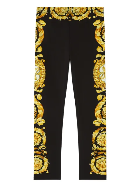 Versace Kids baroque-print leggings