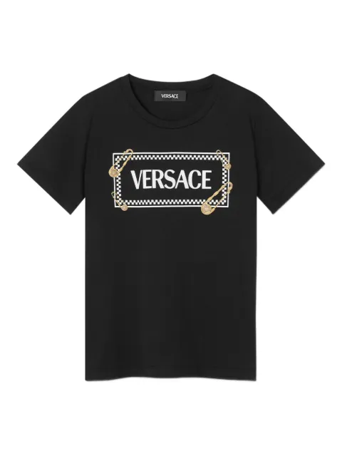 Versace Kids playera manga corta con logo estampado