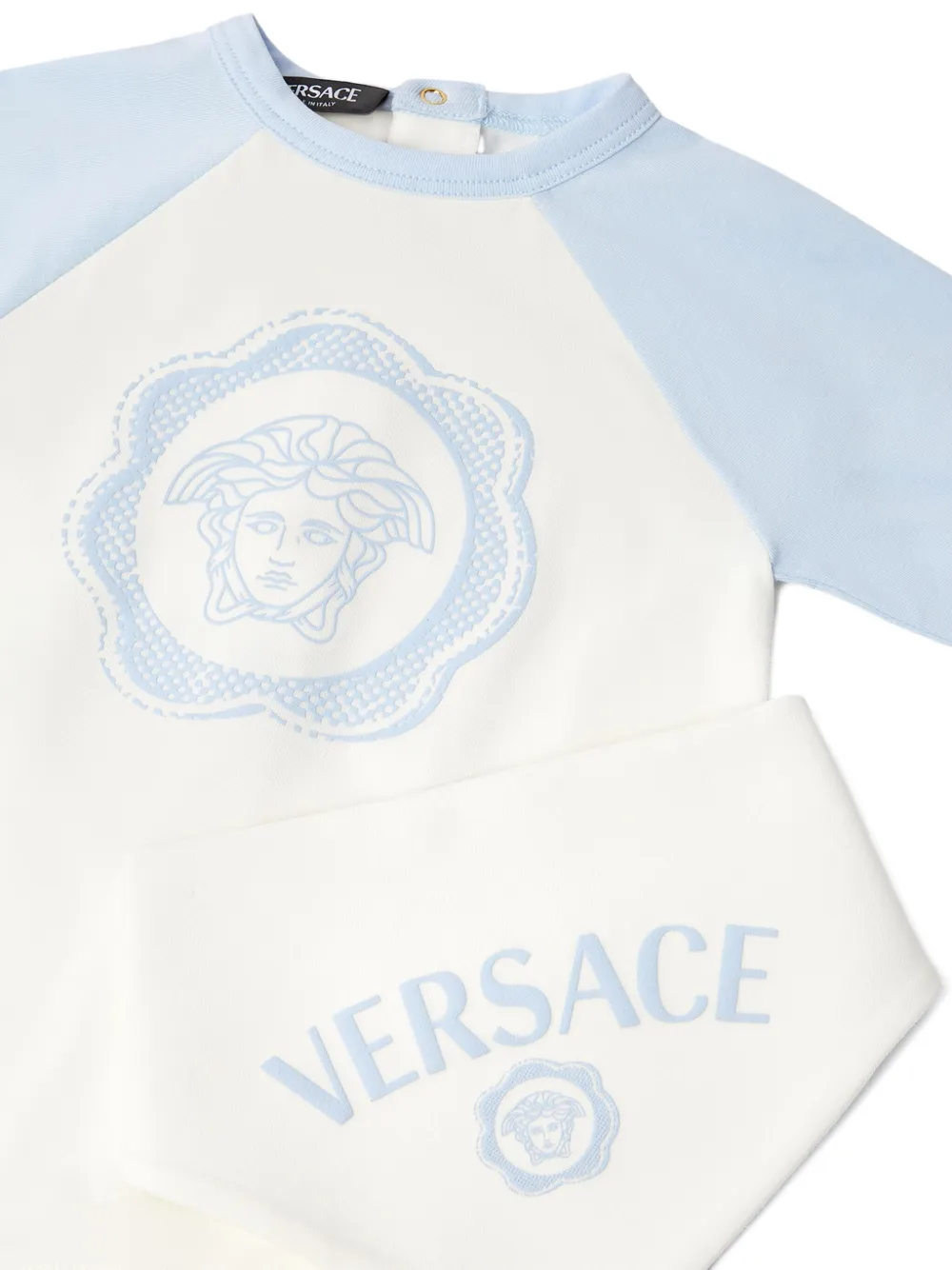 Versace Kids Romper met Medusa print Blauw