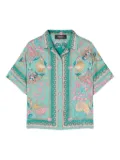 Versace Kids Underwater Barocco short-sleeve shirt - Green