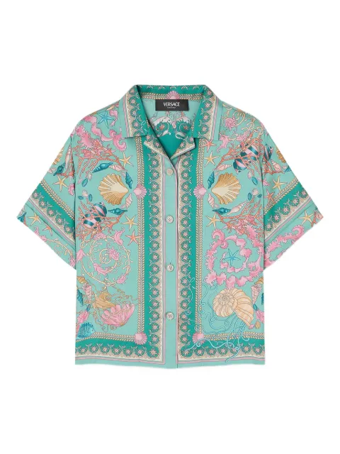 Versace Kids Underwater Barocco short-sleeve shirt