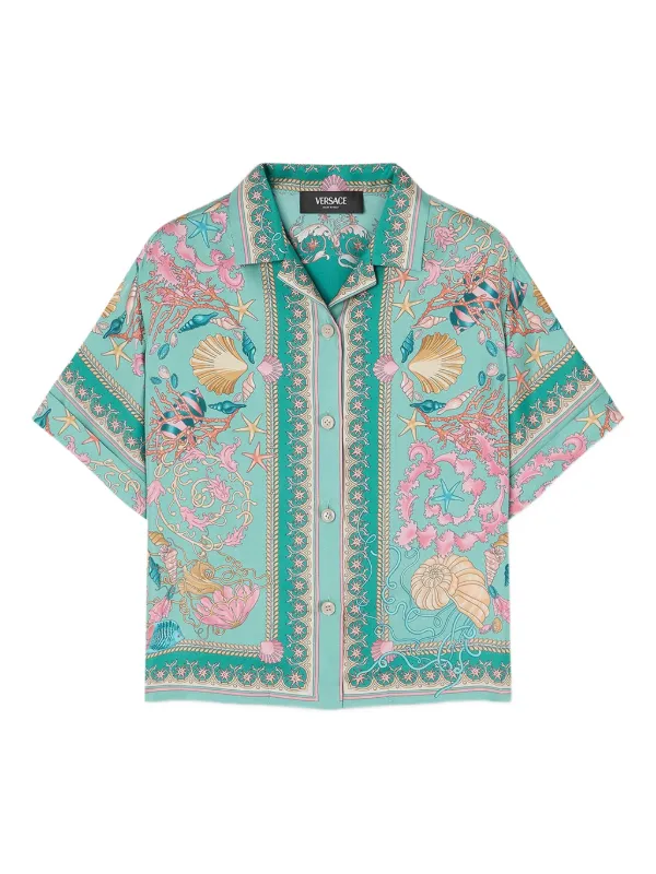 Versace Kids camisa Underwater Barocco de manga corta - Main Image
