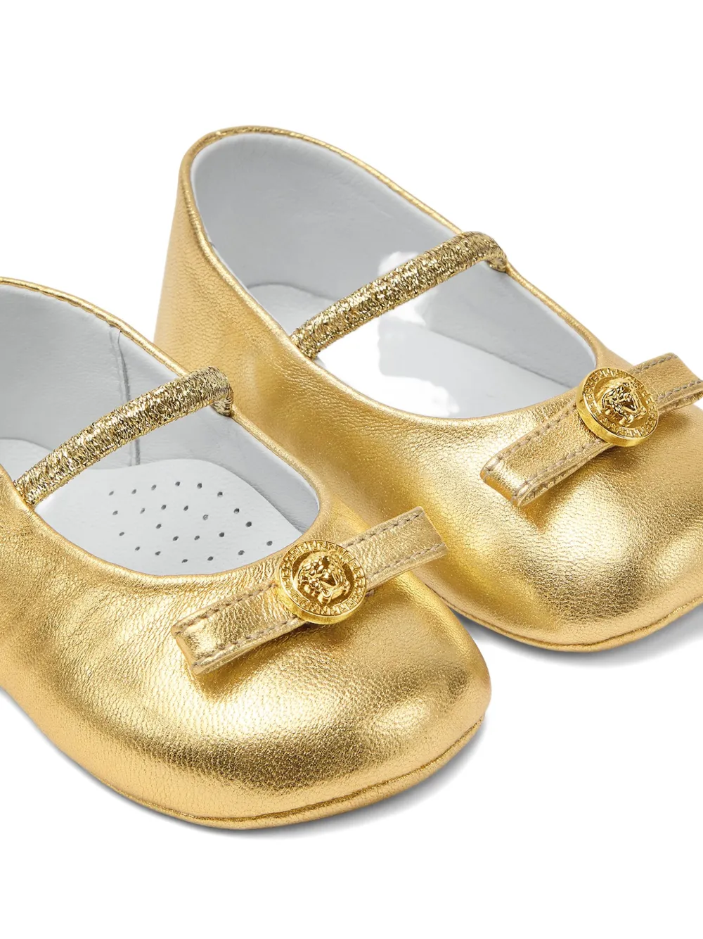Versace Gianni Ribbon Ballet Flats