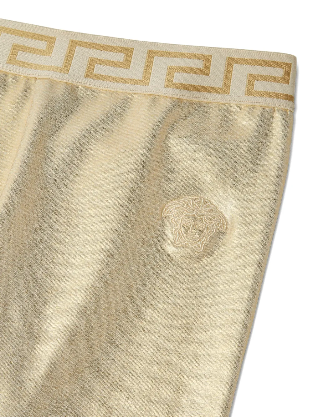 Versace Kids Metallic high-waist legging Goud