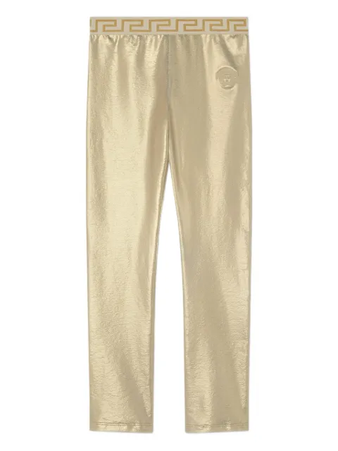 Versace Kids ليغينغ هاي ويست ميتاليك