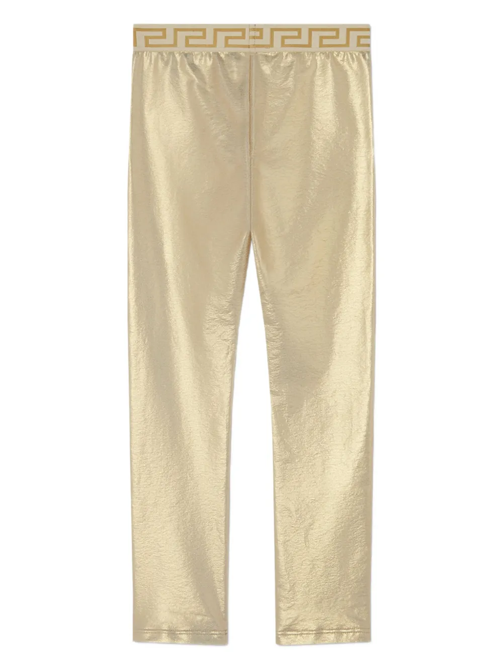 Versace Kids Metallic high-waist legging Goud