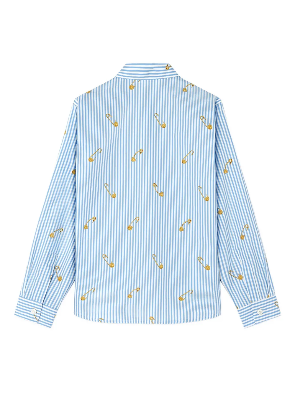 Versace Kids Gestreept shirt Blauw