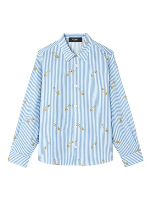 Versace Kids striped button-up shirt