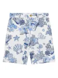 Versace Kids Underwater Barocco shorts - White