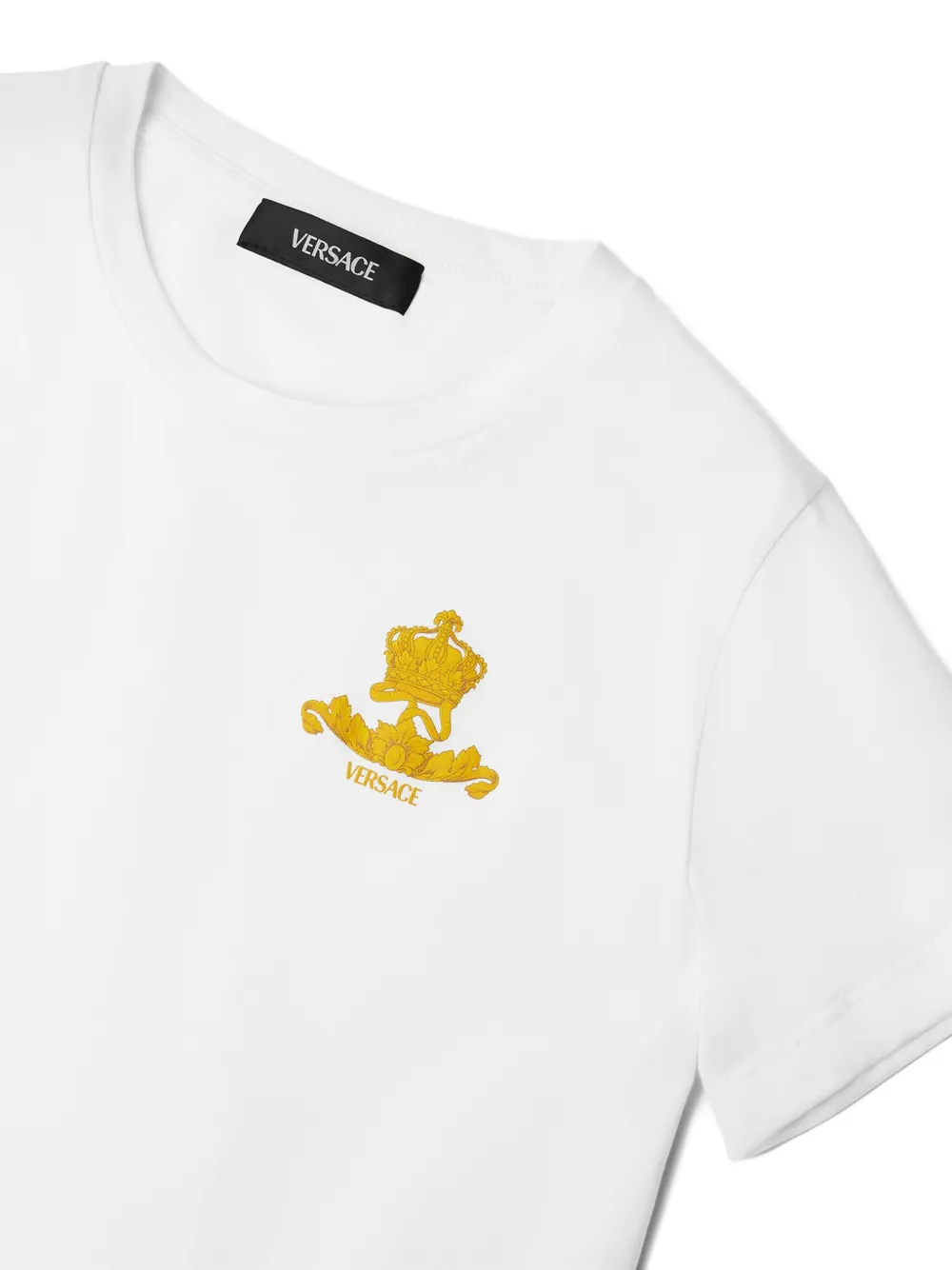Versace Kids T-shirt verfraaid met logo Wit