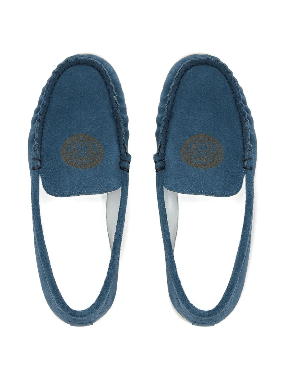 Versace Kids Medusa suede loafers - Blauw