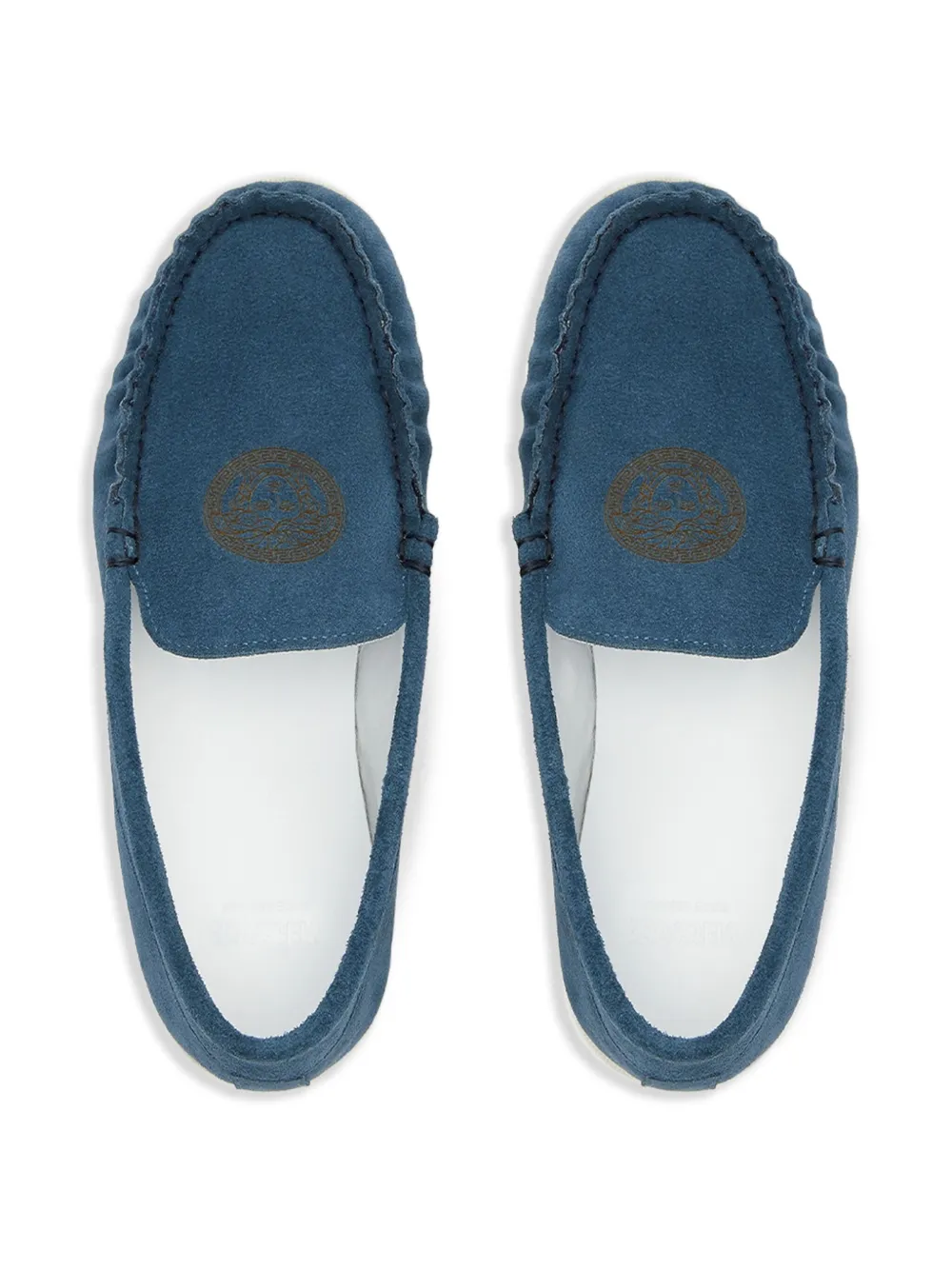 Versace Kids Medusa suède loafers Blauw