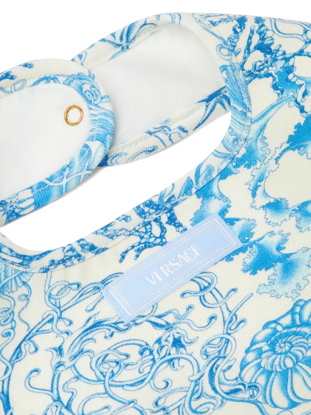 Versace Kids Underwater Barocco bib - Wit