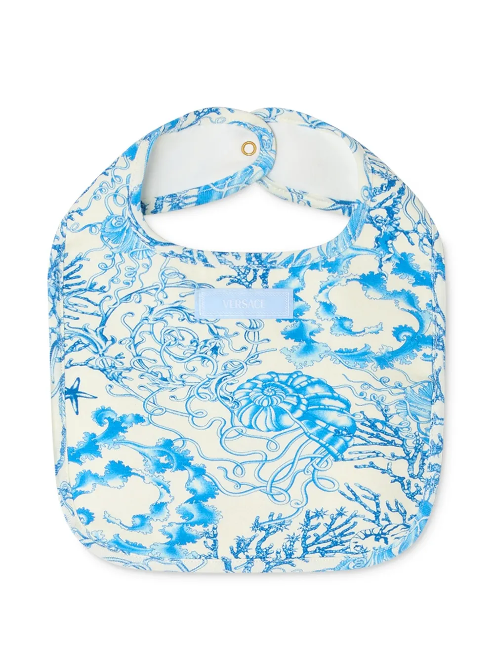 Versace Kids Underwater Barocco slabbetje Wit
