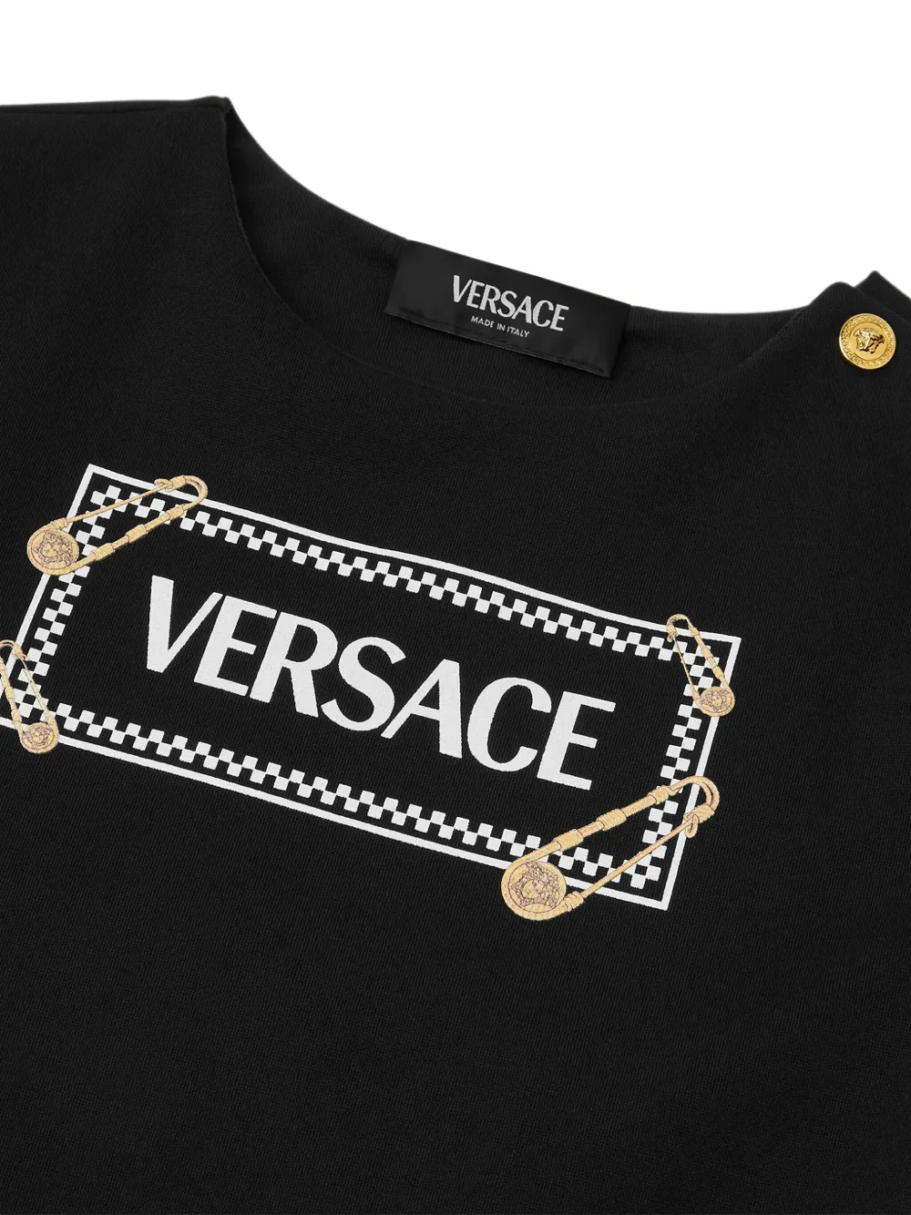 Versace Kids Shiftjurk met logoprint Zwart