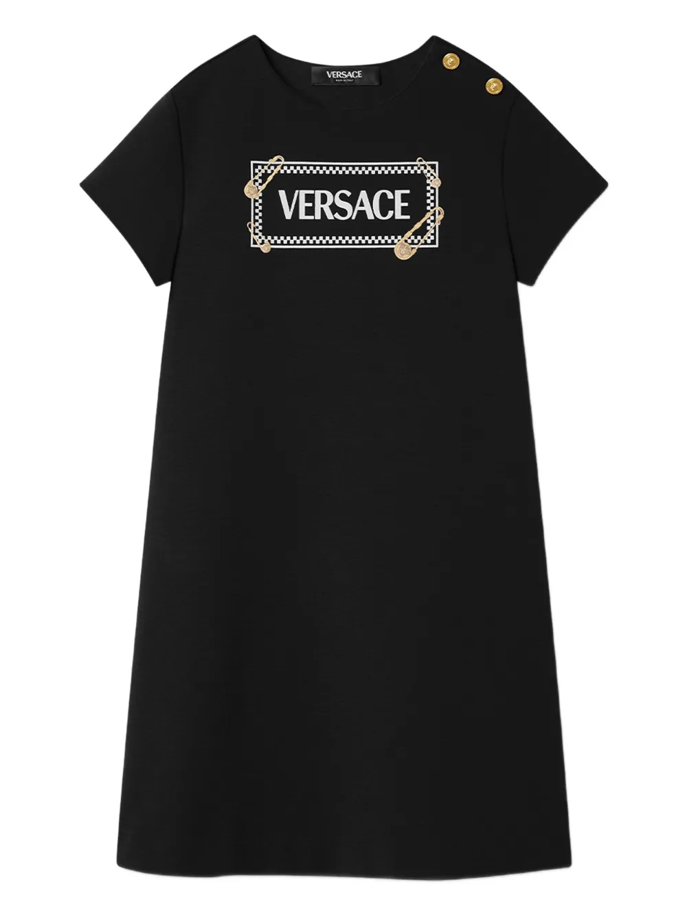 Versace Kids Shiftjurk met logoprint Zwart