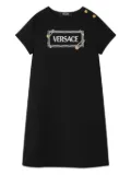 Versace Kids logo-print shift dress - Black