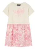 Versace Kids Underwater Barocco T-shirt dress - Neutrals